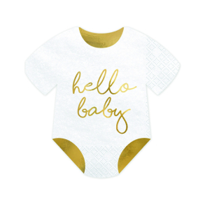 Servietter Hello Baby 16x16cm - 20stk