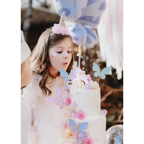 Cake topper Sommerfugl - 9stk