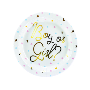 Tallerkner Boy or Girl 23cm - 6stk