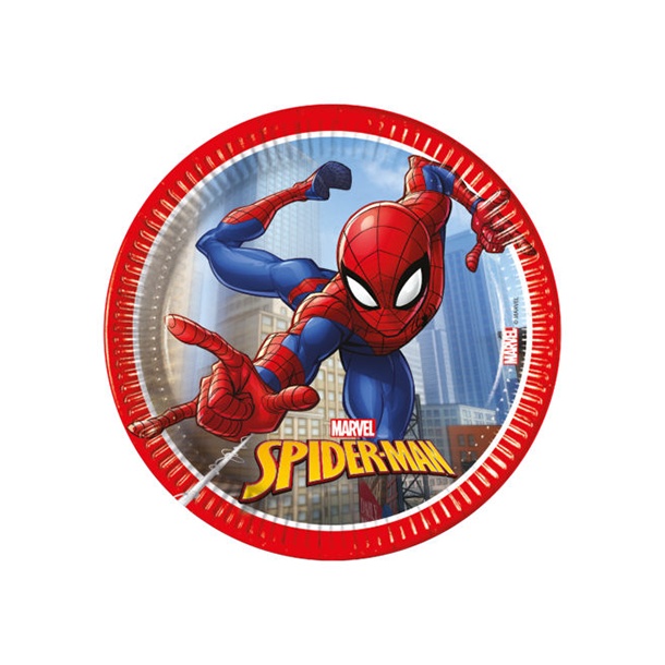 Tallerkner Spiderman 20 - 8stk