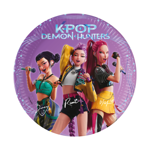 Tallerkner Spiderman K-Pop Demon Hunters �20 - 8stk