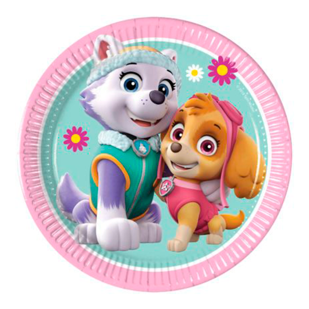 Tallerkner Paw Patrol Skye 20 - 8stk